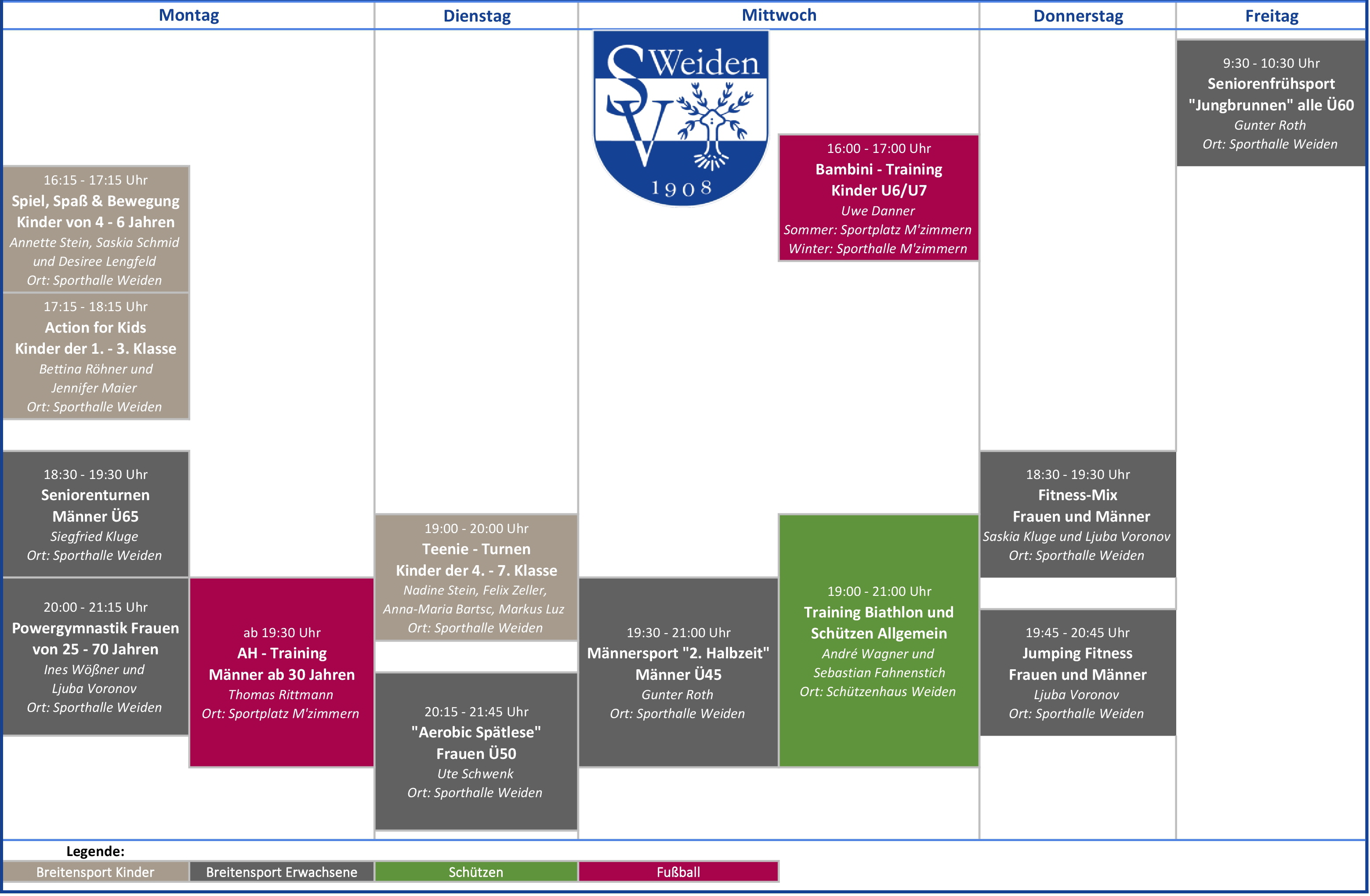 2025-03 Kurs- & Trainingsplan SV Weiden
